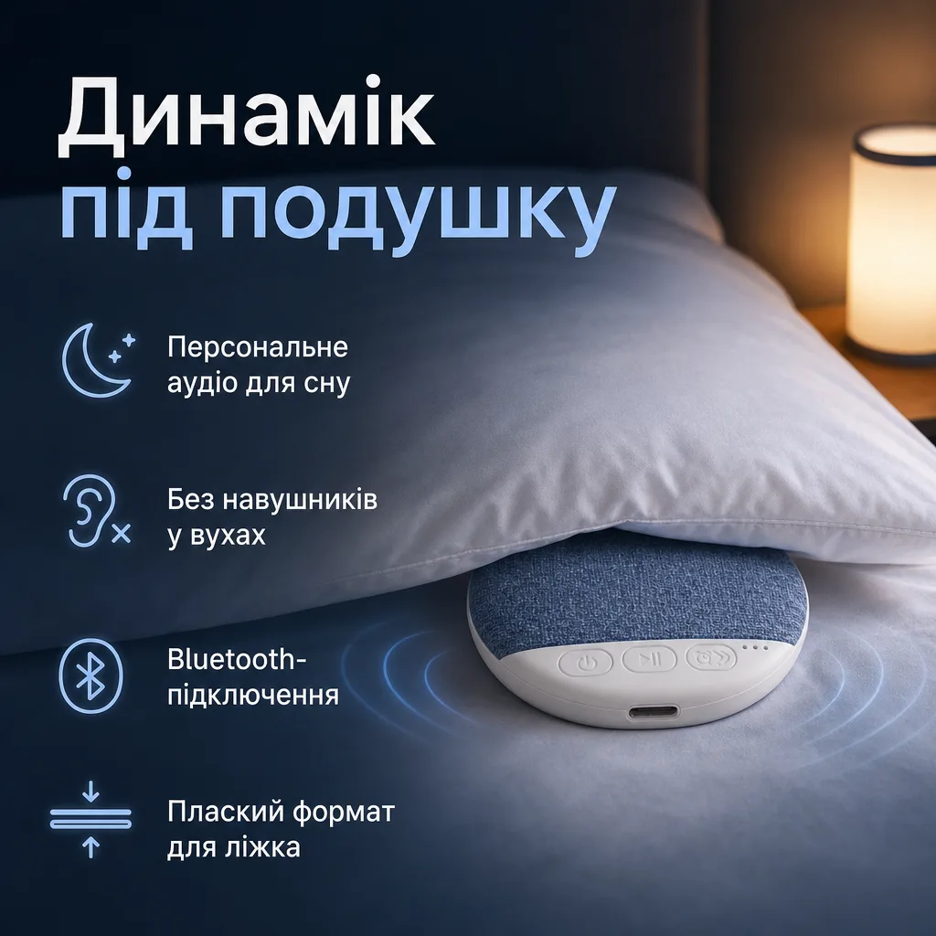 Підпільний Bluetooth-динамік для подушки